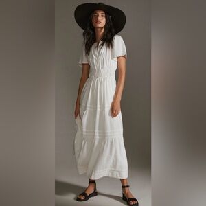 Anthropologie Somerset Linen Maxi Dress